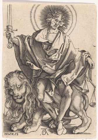 Sun of Justice (Sol Justice), Hieronymus Wierix, 1566 Canvas Print