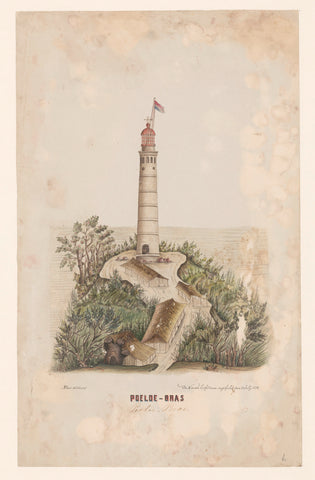 The New Light Tower of Poeloe-Bras, Sumatra, C.D. Wulf, 1875 - 1876 Canvas Print