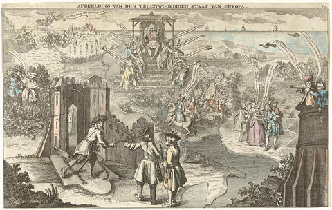 The present state of Europe, 1742, George Bickham (II), 1742 Canvas Print