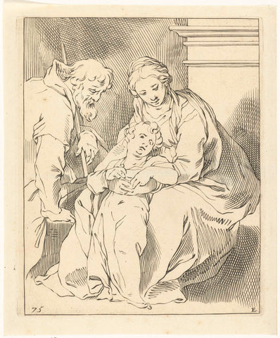 Holy Family, Frederick Bloemaert, c. 1650 - c. 1700 Canvas Print