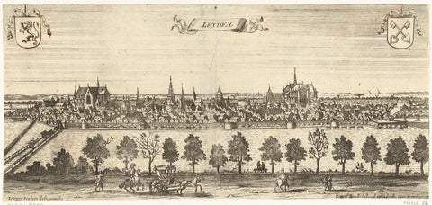 View of Leiden, Gaspar Bouttats, 1675 - 1679 Canvas Print