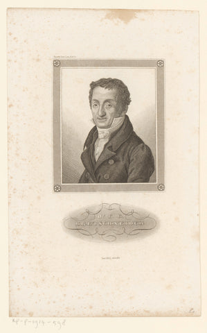 Portret van Karl Gottlieb Bretschneider, Johann Georg Nordheim, 1840 - 1855 Canvas Print