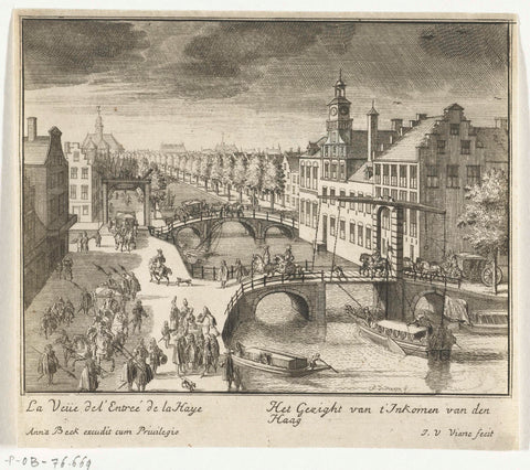 View on entering The Hague, 1697, Jan van Vianen, 1697 Canvas Print