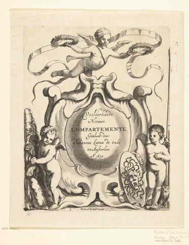 Title page: Veelderhande Nieuwe Compartemente, Jacob Lutma, 1653 Canvas Print