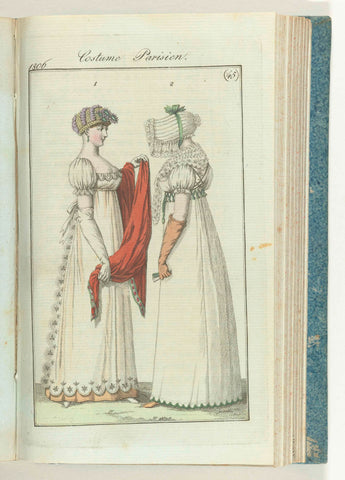 Journal des Dames et des Modes, editie Frankfurt 3 November 1806, Costume Parisien (45), anonymous, 1806 Canvas Print