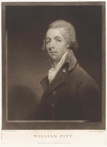 Portret van de staatsman William Pitt, Charles Howard Hodges, 1799 Canvas Print