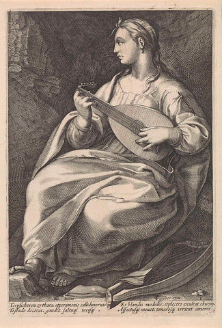 Terpsichore, anonymous, 1601 - 1652 Canvas Print