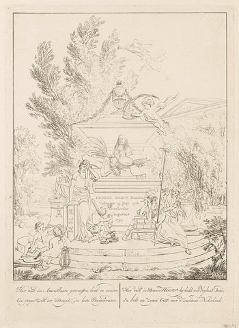 Monument to Hendrik Hooft Danielsz., 1794, Hermanus Fock, 1794 Canvas Print