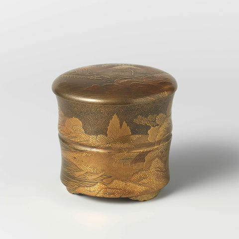 Incense cinder container, anonymous, 1600 - 1899 Canvas Print