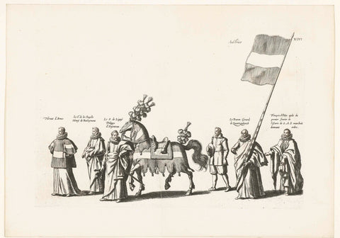 Funeral procession of Archduke Albrecht (plate XLVI), 1622, Cornelis Galle (I), 1623 Canvas Print