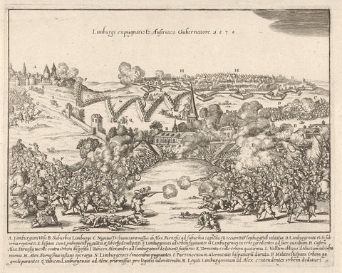 Conquest of the city of Limburg, 1578, anonymous, 1649 - 1651 Canvas Print