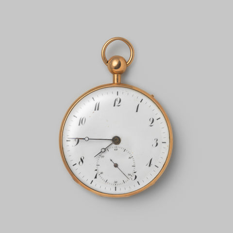 Pocket watch with white enamel dial, anonymous, c. 1850 Canvas Print