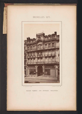 Exterior of the building at Boulevard du Nord 108 in Brussels, Alexandre de Blochouse, 1875 Canvas Print