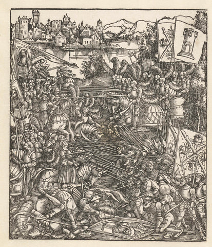 Battle against the Venetians, Hans Springinklee, 1515 Canvas Print