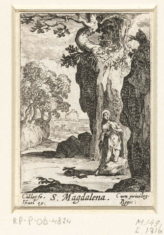 The Penitent Mary Magdalene, Jacques Callot, 1632 Canvas Print