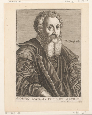 Portrait of Giorgio Vasari, Nicolas de Larmessin (I), 1682 Canvas Print