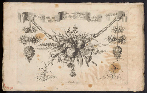 Titelblad: Unterschidliche neue Feston von Blumen und Früchten, Friedrich Jacob Morisson, 1699 Canvas Print