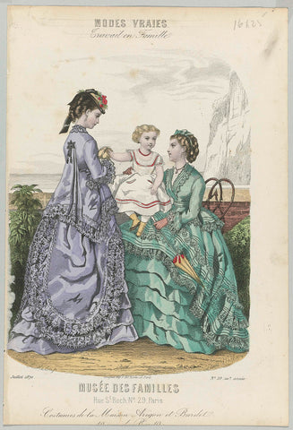 Musée des Familles, juillet 1870, No. 10, 20e année : Costumes de la Maison (...), L Leloup, 1870 Canvas Print