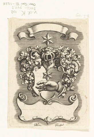 Unknown coat of arms, Michiel le Blon, c. 1611 - c. 1625 Canvas Print