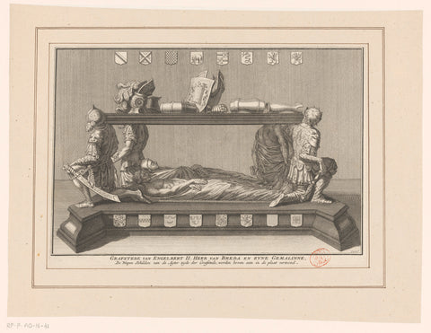 Tomb of Engelbrecht II Count of Nassau-Dillenburg-Breda and his wife, Jan Caspar Philips, 1740 Canvas Print