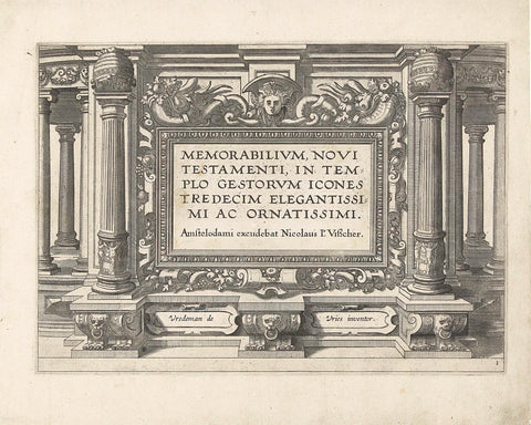 Memorabilivm Novi Testamenti in templo gestorvm icones tredecim elegantissimi ac ornatissimi, Lucas van Doetechum, c. 1659 - c. 1677 Canvas Print