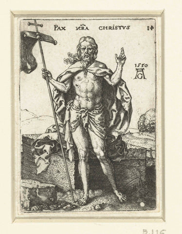 Triumphant Christ, Heinrich Aldegrever, 1550 Canvas Print