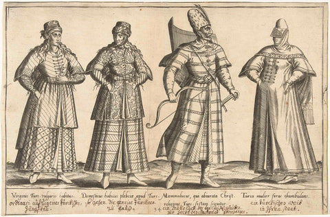 Clothing of ottomans around 1580, Abraham de Bruyn, 1581 Canvas Print