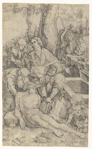 Entombment of Christ, Albrecht Dürer, 1500 - 1520 Canvas Print