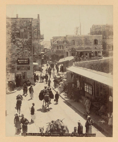 S 6. From Jaffapoort. Jeruzalem, Bonfils, c. 1895 - c. 1915 Canvas Print