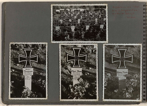 Graves of fallen German soldiers of the Kriegsmarine, anonymous, 1943 Canvas Print