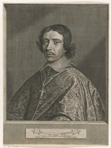 Portret Cardinal de Retz, Robert Nanteuil, 1650 Canvas Print