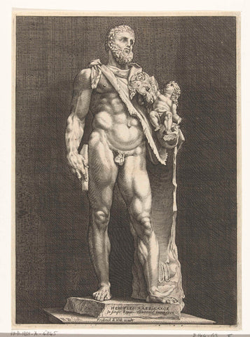 Hercules and Telephos, Nicolaes de Bruyn, c. 1645 - c. 1706 Canvas Print