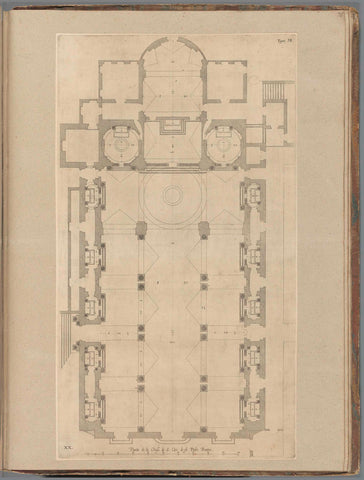 Map of the basilica S. Siro in Genoa, Nicolaes Ryckmans, 1622 Canvas Print