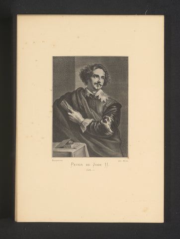 Reproduction of an engraving of a portrait of Pieter de Jode (II) by Pieter de Jode (II), Joseph Maes, c. 1872 - in or before 1877 Canvas Print