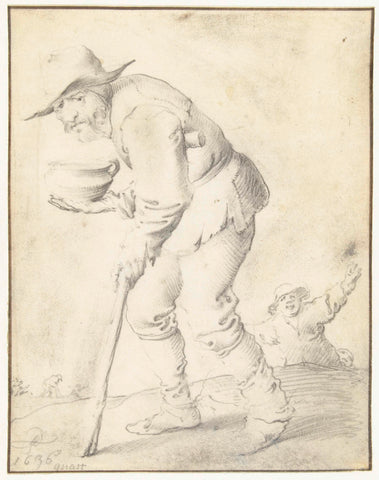 Beggar, Pieter Jansz Quast, 1636 Canvas Print