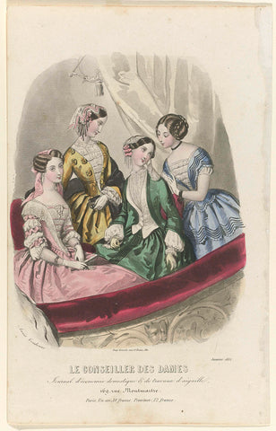 Le Conseiller des Dames, January 1852 : Journal d'economic (...), Anaïs Colin-Toudouze, 1852 Canvas Print