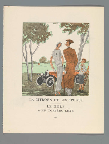 Gazette du Bon Ton, 1922 - No. 9 : p. 268: Le Citroën et les Sports., anonymous, 1922 Canvas Print