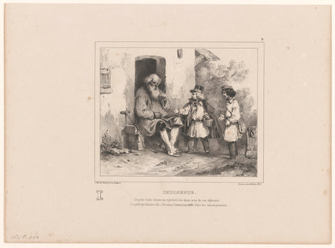 Behoeftigheid, Nicolas Toussaint Charlet, 1835 Canvas Print