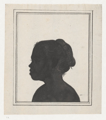 Silhouette portrait of Bietja, Jan Brandes, 1780 - 1785 Canvas Print