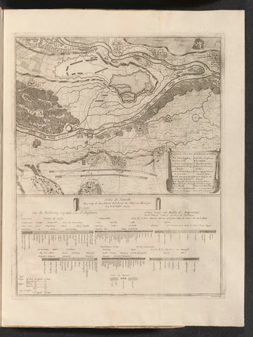 Plan of the Army Camp and Order of Battle of the Allies at Augsburg, 1704, Jan van Call (II), 1729 Canvas Print