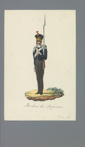 Flankeur der Infanterie, Albertus Verhoesen (attributed to), 1835 - 1850 Canvas Print