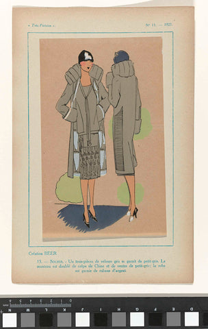 Très Parisien, 1925, No 11, Pl. 13: Création BEER - SOURIS, G-P. Joumard, 1925 Canvas Print