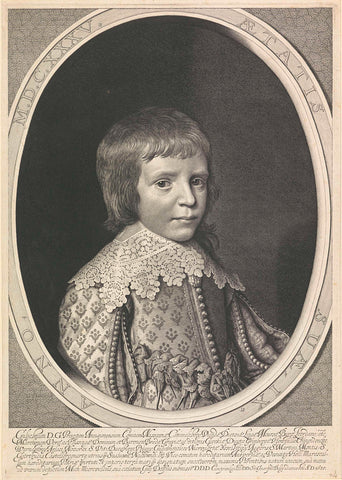 Portrait of William II, Prince of Orange, at the age of 9, Willem Jacobsz. Delff, 1635 Canvas Print