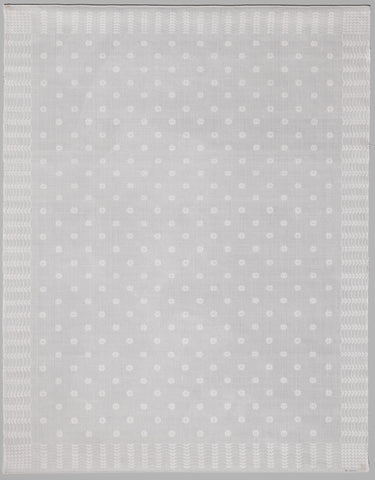 Napkin of linen damask with a flower pattern, , c. 1700 - c. 1799 Canvas Print