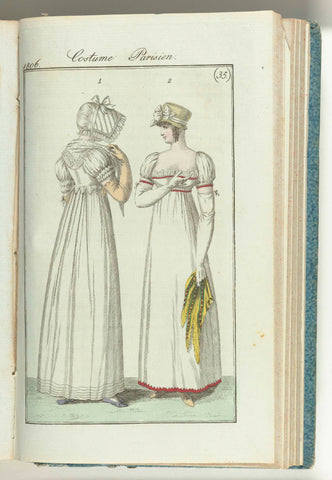 Journal des Dames et des Modes, editie Frankfurt 25 August 1806, Costume Parisien (35), anonymous, 1806 Canvas Print