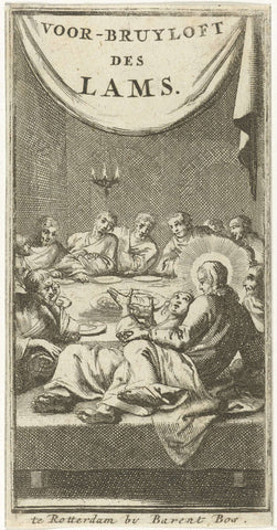 Last Supper, Jan Luyken, 1689 Canvas Print