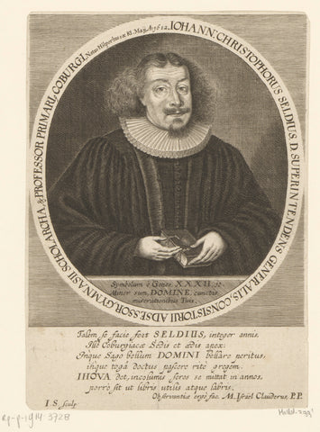 Portret van Johann Christoph Seld, Jakob von Sandrart, 1677 Canvas Print