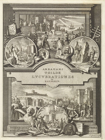 Scenes from Zechariah 14, Jan Goeree, 1716 Canvas Print