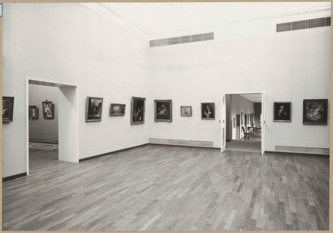 Room with paintings seen between two doors, 1957 Canvas Print