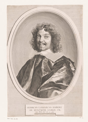 Portret van Henri Louis Habert de Montmor, Claude Mellan, 1640 Canvas Print